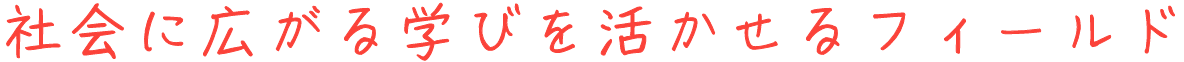 社会に広がる学びを活かせるフィールド